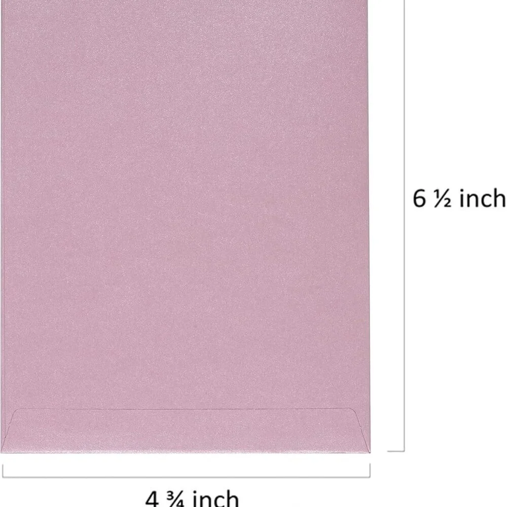 Quotidian Rosewater Self Seal Flat Pearlescent Paper Envelopes 50 ENVELOPES